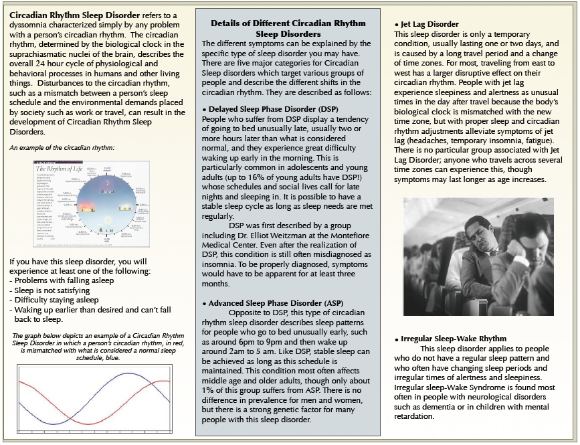 circadian rhythm sleep disorders Brochure, page 2